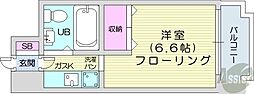 あおばビルN25 1Kの間取図画像