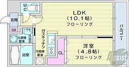 RITZGRANDEN19 1LDKの間取図画像