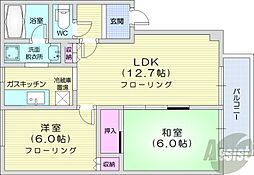 シームリーハイツ 2LDKの間取図画像