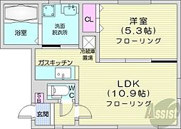 プリンス202 1DKの間取図画像