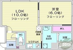 ポプラ館 1LDKの間取図画像