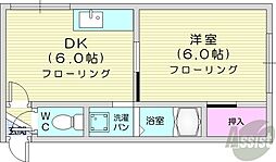 シティライフ麻生 1DKの間取図画像