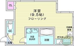 ミント・274 1Kの間取図画像
