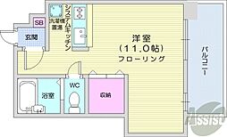 KOYAS6 1Kの間取図画像