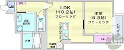 ラ ヴィータ コーモド サッポロ 1LDKの間取図画像