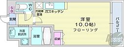 ピュア26 ワンルームの間取図画像