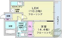 GRANDEFILA2 1LDKの間取図画像