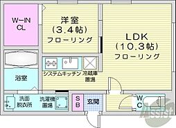 JUNO 1LDKの間取図画像