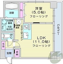 ブロス・ラ・リベルタ 1LDKの間取図画像