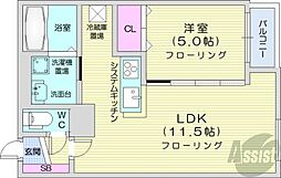 モルティーニN12 1LDKの間取図画像