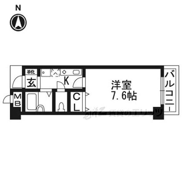 ヴィユーフルーヴII 305｜大阪府茨木市奈良町(賃貸マンション1K・3階・21.56㎡)の写真 その2