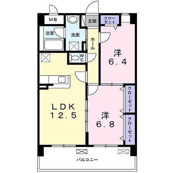 エフ　レジデンス ｜大阪府吹田市竹谷町(賃貸マンション2LDK・2階・60.80㎡)の写真 その2