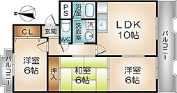 メゾン辻 3LDKの間取図画像