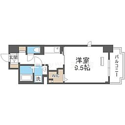 アヤコート 1Kの間取図画像