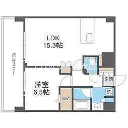 プレサンス東淀川駅前プローシェ 1LDKの間取図画像