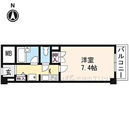 アーク福西 1Kの間取図画像