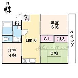 清水マンション 3DKの間取図画像