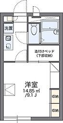 レオパレスミルキーウェイ 1Kの間取図画像