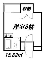 ハイツ丸松 1LDKの間取図画像