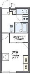 レオパレスエステート1 1Kの間取図画像