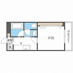 サンフラッツ新大阪別館 1Kの間取図画像