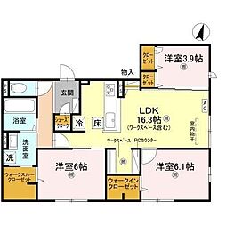 casa. FILANTE V 3LDKの間取図画像