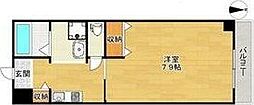 ロイヤルクイーンズパーク江坂 1Kの間取図画像