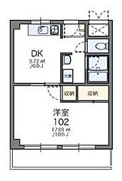 レオパレス康徳ハイツ 1DKの間取図画像