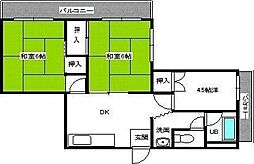 千里ハイツ 3DKの間取図画像