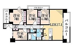 ガーデンパレス吹田千里丘Bright 4LDKの間取図画像