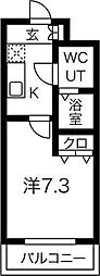 アリビオ千里豊津 1Kの間取図画像