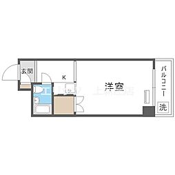 リージェントハイム ワンルームの間取図画像