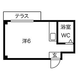 ラ・フォーレ千里 ワンルームの間取図画像