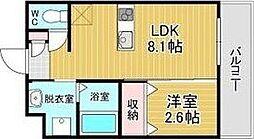 リアコート千里丘ISOUTH 1LDKの間取図画像
