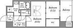 セレニテ江坂ルフレ 2Kの間取図画像