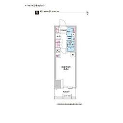 COMFORIA江坂 ワンルームの間取図画像
