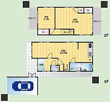 豊中市庄内栄町5丁目貸家  ｜ 大阪府豊中市庄内栄町5丁目（賃貸一戸建2LDK・1階・74.99㎡） その2