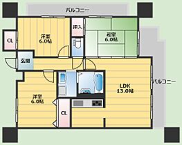 ボヌール千里中央  ｜ 大阪府豊中市上新田2丁目（賃貸マンション3LDK・3階・68.79㎡） その2