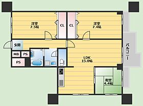 千里ハイツ  ｜ 大阪府豊中市新千里南町2丁目（賃貸マンション3LDK・2階・71.66㎡） その2