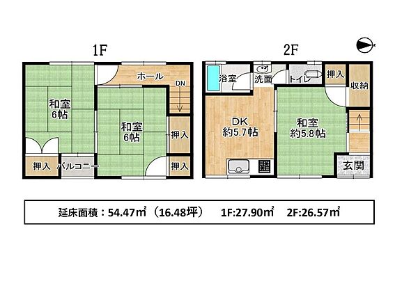 間取りを拡大表示