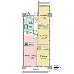 間取図画像 3LDK