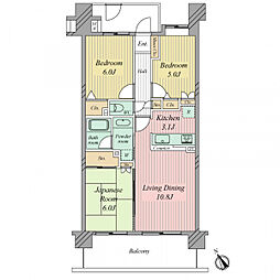 間取図画像 3LDK