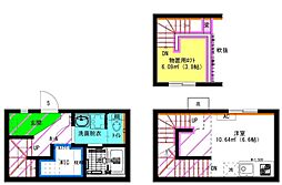 JR東海道本線 大府駅 徒歩3分の賃貸アパート 2階1SKの間取り