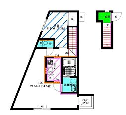 RadIAnce大府 2階1LDKの間取り