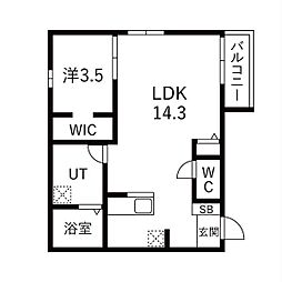 ユニオーネ豊田本町 1LDKの間取図画像