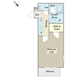 リブレ 1Kの間取図画像