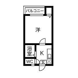 プチ・メゾン・ド・クローバー 1SKの間取図画像