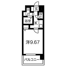 NONAMI RISE(ノナミ ライズ) 1Kの間取図画像
