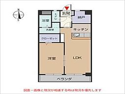 洲山サンヒルズ 1LDKの間取図画像