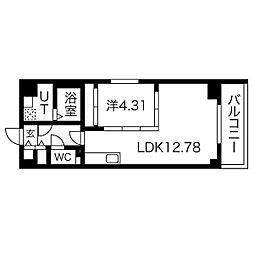 S-FORT熱田花町 1LDKの間取図画像